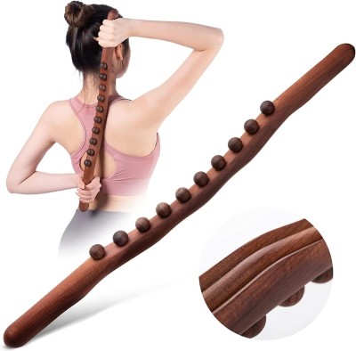 AcuEnergy Massage Roller stick Wood Gua Sha Tool Wooden Scraping Therapy Massage for Body Neck Shoulder Back Massager for, Muscle Belly Relief Tool Massager(10 ball)