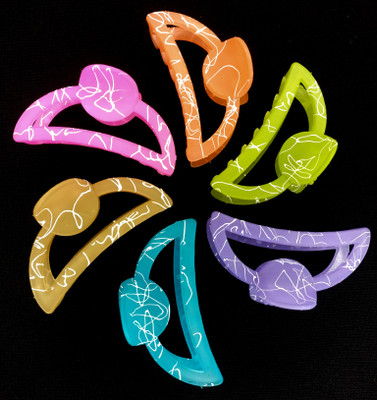 Vashika Style Beautiful D Shape Hair Clutcher Hair Claw(Multicolor)