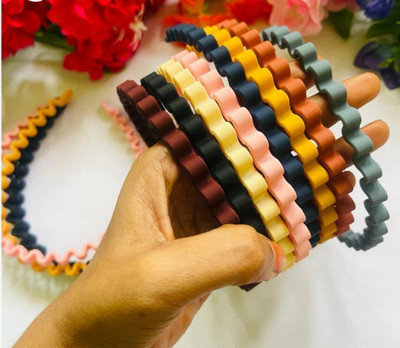 cinex Up down Random Multicolor Hair band 6 Pies Hair Band(Multicolor)