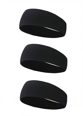 plutoprom Sports Headbands for Men & Women Headband Fitness Band Head Band(Black)