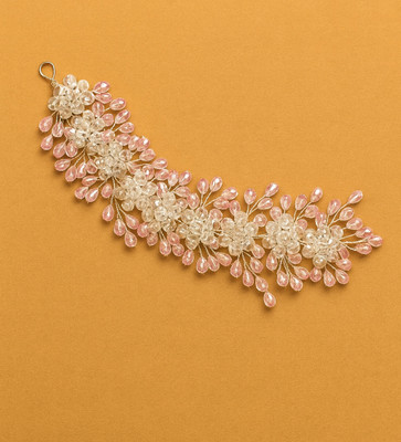 blush bella pink hair bridal tiara birthday party wedding hair accessories crystal Head Band(Pink)