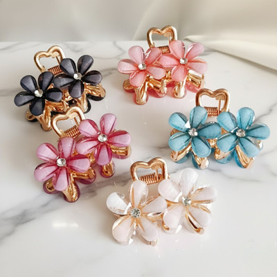 Prityka Beauty Hair Claw Clip Clutcher Mini Flower Hair Clip Fancy Hair Clutcher 5p Hair Claw(Multicolor)