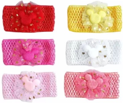 Rubela Fancy New Born Baby Girls Cute-pack of 6 Head Band Head Band Hair Band(Multicolor)