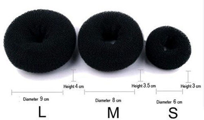 El Cabell Donut hair Accessories Bun Maker Pack of 3Pcs Combo Set For Girl's & Women's Bun Bun(Black)