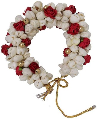 GadinFashion Hair Bun Gajra Flower Artificial Juda Accessories for Women in Red White Hair Accessory Set(Multicolor)
