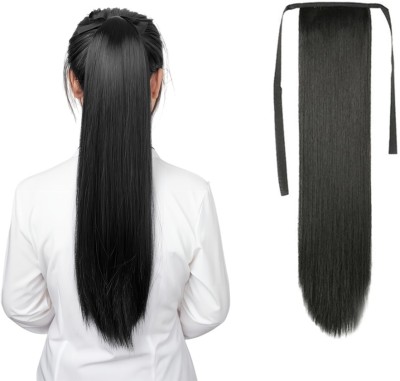 D-DIVINE Silky Soft Ribbon  Extensions And Wigs For Women  Volume, Black color Hair Extension