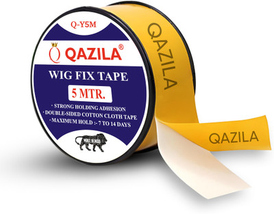 Qazila Double-sided cotton cloth tape for patch and wig Hair Accessory Set(Yellow)