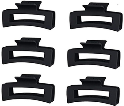 house of common Black new matte rectangle hair claw clips Hair Claw(Black)