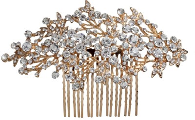 Vogue Hair Accessories Trendy Fancy pearl with beautiful Flowers juda pin Bun Clip(Silver)