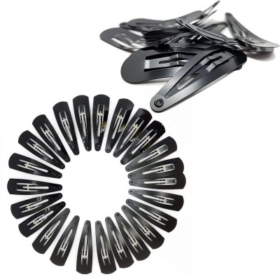 Invata Hair Small Black Tic Tac Clip (12 Pair) for Women & Girls Tic Tac Clip(Black)