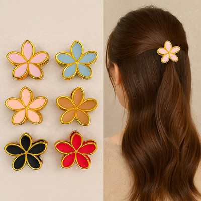 CARTLOG Pack of 6 Floral Hair Accessories | Flower Hair Clutchers Hair Claw(Multicolor)