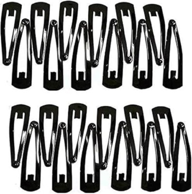 DN Creation Set of 24 Metal Tic Tac Hair Clips for Girls and Women Tic Tac Clip(Black)