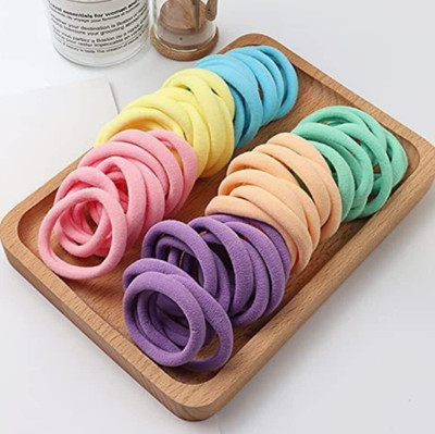 ZESCA STYLO 48pcs Multicolored Soft Ponytail Rubber Bands for Girls Women Rubber Band(Multicolor)