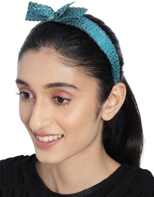 Dressberry Gold-Toned with knot stylish Hairband Hair Band(Green)