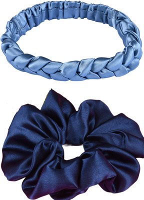Munavi Elastic Rubber Hair Band hair combo(Blue, Blue)