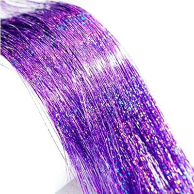A H S Girls Sparkling Highlighter Shiny 40 Inches  Tinsel Glitter Highlighter Hair Extension