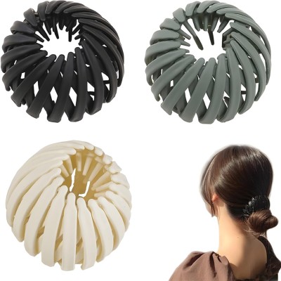 Rubela Bird Nest Foldable Ball Hair Claw Clip Perfect for Ponytail Holder & Magic Bun Hair Claw(Multicolor)