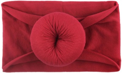SYGA Baby Girls Cotton Turban Wrap Headbands Newborn Kids 0-3 Years(Wine Red) Head Band(Red)