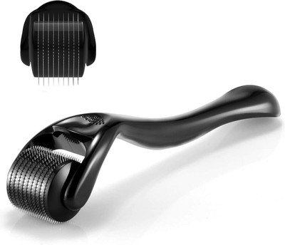 BM RETAIL 1 Piece Derma Roller Microneedle Roller For Face Scalp Beard Hair Accessory Set(Black)