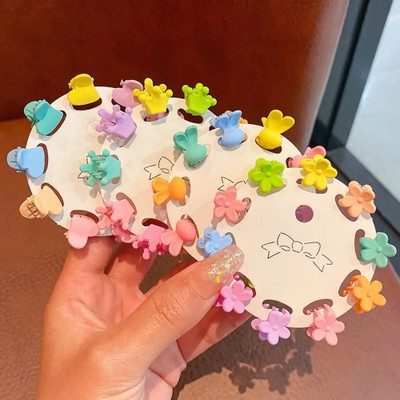 navjai Korean Cute Matte Mini & Tiny hair Clips Hair Accessories Pack of 50 Mix design Hair Claw(Multicolor)