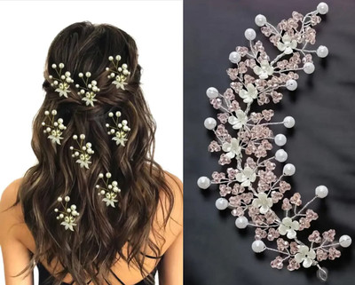 house of common Hair Accessory Tiara Head Band(Pink, White)