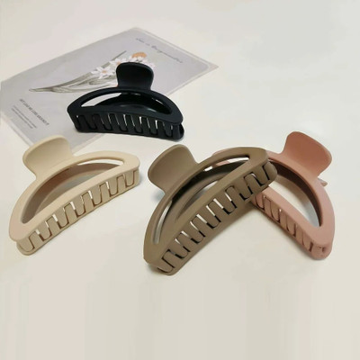 Elecsera Matte Finish Big Hair Clutcher Claw Clip for Women Girls (Pack of 4) Hair Claw(Multicolor)