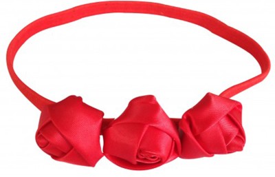 AkinosKID 3 Rosset Flower Elastic Newborn Baby Girl Soft Head Band(Red)