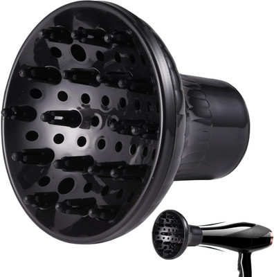 Deoxys Universal Hair Diffuser, Hair Dryer Diffuser Attachment for Curly and Wavy Hair Hair Accessory Set(Black)