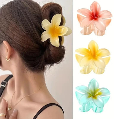 Kalaneet Set of 6 Plastic Rectangle Hair Claw Matte Solid Color Hair Clip(Multicolor)