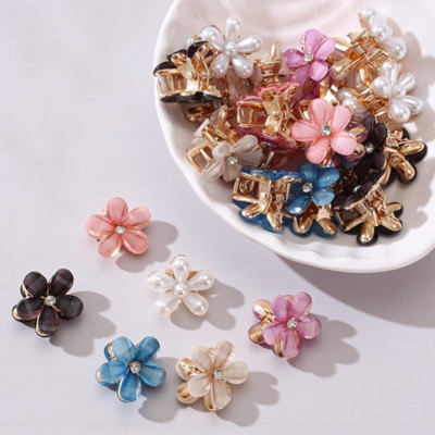 Freebies Pack of 6 Mini Flower Hair Claw Clip for Women Hair Clip(Multicolor)