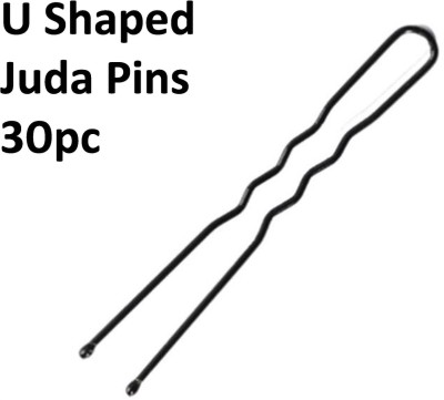 Crafts Haveli U Shaped Juda Pins 30pc Hair Pin(Black)