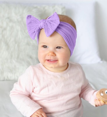 SYGA Baby Girls Jacquard Soft Nylon Headbands Newborn Kids 0-3 Years(Purple) Head Band(Purple)