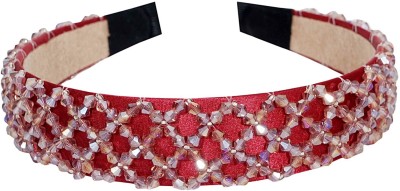 Vogue Hair Accessories Fancy Party Crystal Embellished Hair Band(Maroon)