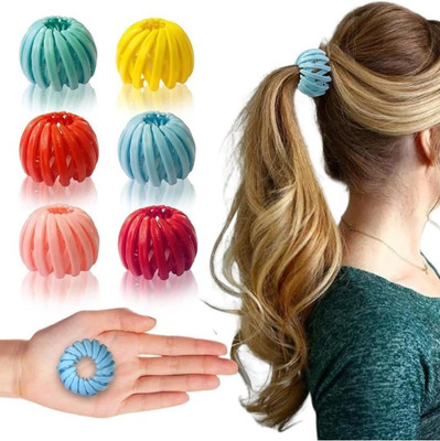 manohar enterprise plastic bun maker clips/ ponytail holder Bird Nest shapped for women Pack of 6 ) Hair Clip(Multicolor)