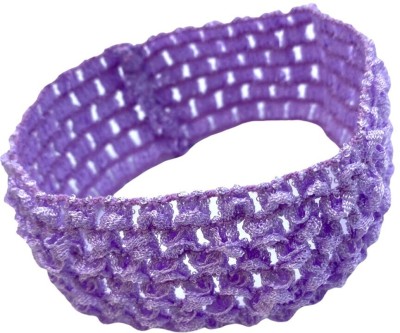 AkinosKID Crochet Knitted soft Elastic NewBorn BabyGirl Head Band(Purple, Black)