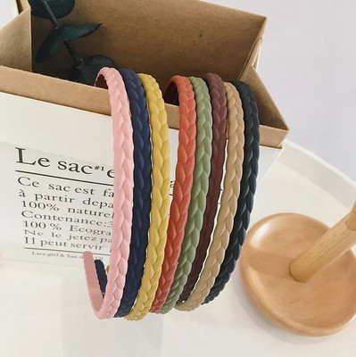 Freebies Braid Style Matte Multi Color Strong Grip Head Band For Girls pack of 5 Hair Band(Multicolor)