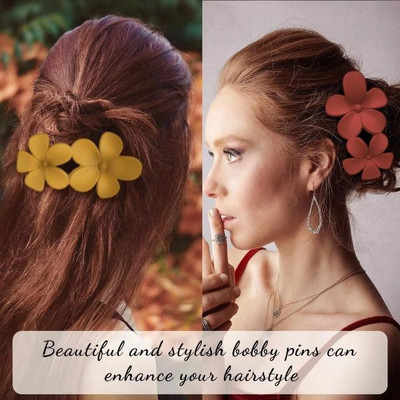 house of common SS_MatteBlackFlower_80 Hair Claw(Multicolor)