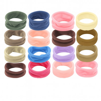 RAINBOW RETAIL 16pcs Colorful Elastic Rubber Bands Soft, Stretchy & Gentle on Hair Rubber Band(Multicolor)