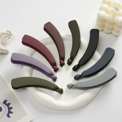 Freebies Solid Color Banana Clutcher for Girls & Women – Non-Slip Hair Clip Banana Clip(Multicolor)