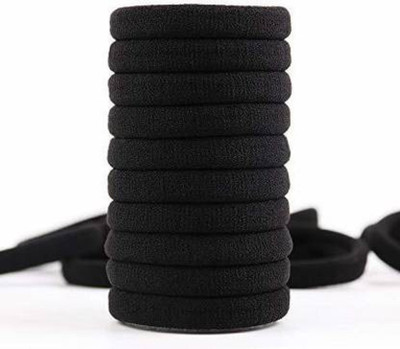 APS Enterprise Black Elastics Hair Ties, Hair Band Hair scrunchies for Women Hair band Rubber Band(Black)