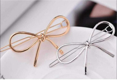 house of common Korean style Women's and Girls Golden Hair Clips Pack of 6 Hair Clip Hair Clip(Gold, Silver)