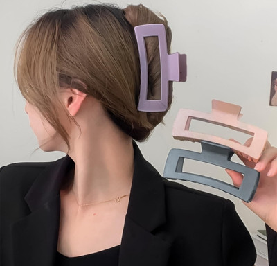 house of common 3 PCS ANY COLOR RECTANGULAR CLAW CLIP WOMEN GIRLS(PACK OF 3) Hair Clip(Multicolor)