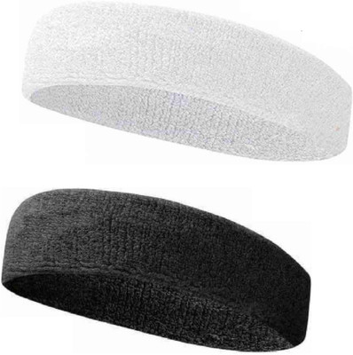 Fitty STRONG , WHITE & BLACK GYM HEAD BAND FOR MEN ,WOMEN ,BOYS & GIRLS Head Band(White, Black)