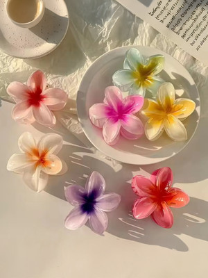 STYLE BY NIT Flower Pack of 4 Hair Clip(Multicolor)