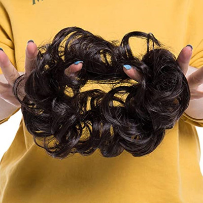 El Cabell Messy  Bun Extensions 1PC Curly Wavy Messy Synthetic Chignon Hair Extension