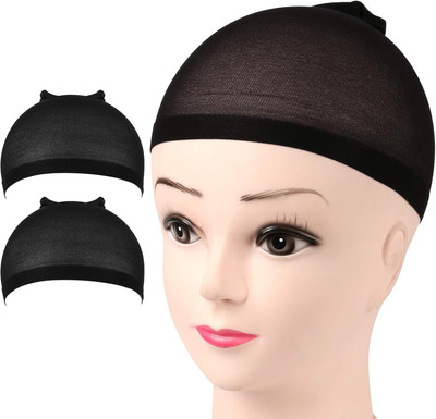 Ritzkart Stretchable Nylon Wig Caps Head Band(Black)