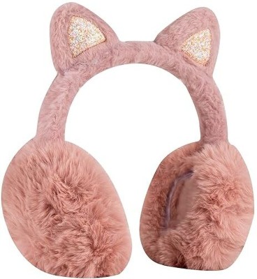 hstyle store Winter Cat Ears Warmer Earmuffs for women and girl Head Band(Pink)