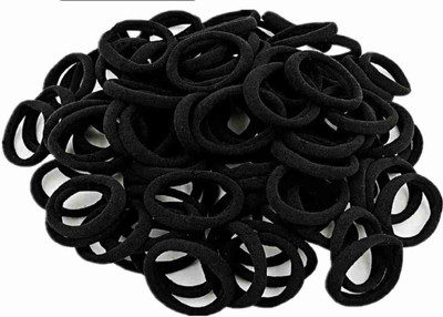 Savitri Mini black rubber band Hair Band(Black)