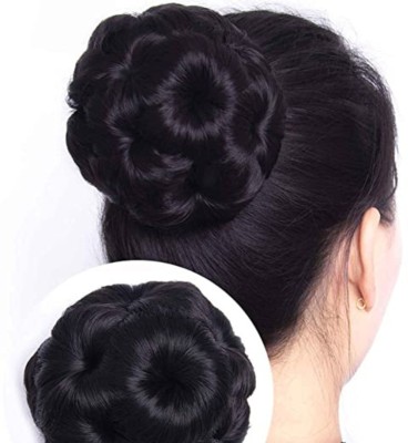 Beauty World Women Hair Clutcher Juda Bun With Artifical Synthetic Hair (Pack of 1) Bun(Black)