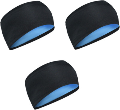 PAROPKAR Tie Headband Sports Elastic Tie Sweatband Wicking Tie Hair Wrap Head Band(Blue)